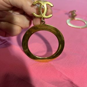 Authentic 1960's CC hoop Earrings.